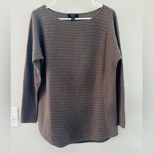 Charter Club Brown Crew Neck  Cashmere Sweater